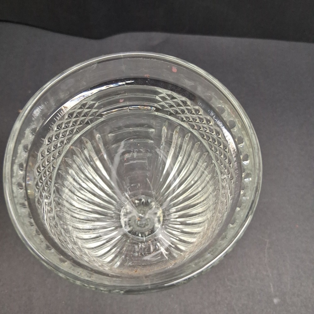 5 Vintage Libby Radiant 7.25" Water/Wine‎ Goblets Diamonds  & Vertical Lines - Picture 4 of 6